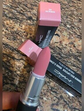 NIB, Set Of 2, MAC Powder Kiss Lipstick, Sultriness